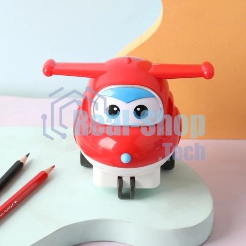 Точилка для карандашей механическая Deli EH517 Super Wings 1 отверстие пластик красный коробка (упак.:1шт)