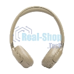 Беспроводные/проводные наушники JBL Tune 680NC бежевый, накладные, Bluetooth + проводной, адаптивное шумоподавление