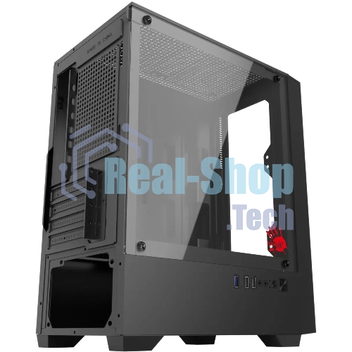 Компьютерный корпус Bloody CC-123 черный без БП mATX 8x120мм 2xUSB2.0 1xUSB3.0 audio bott PSU