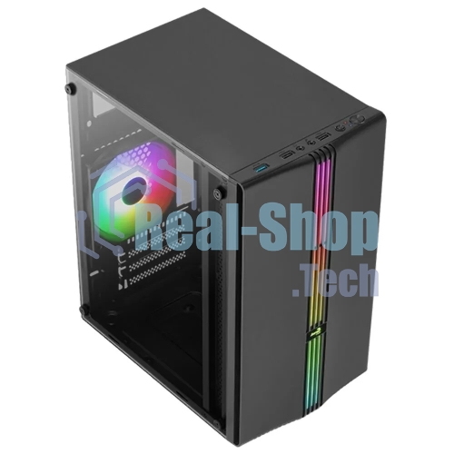 Компьютерный корпус MiniTower Aerocool/Formula EVO Mini-G-BK-v1 (mATX, USB3x1, USB2x2, 120мм RGb fan, без БП) (4711099472352)