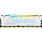 Оперативная память Kingston Fury Beast, DDR5, 32Gb (2x16Gb), 6000MHz, CL36, DIMM, с радиаторами, RGB, белый
