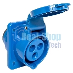 Розетка стационарная внутренняя EKF 413 ps-413-16-220 16А 220В 2P+РЕ IP44