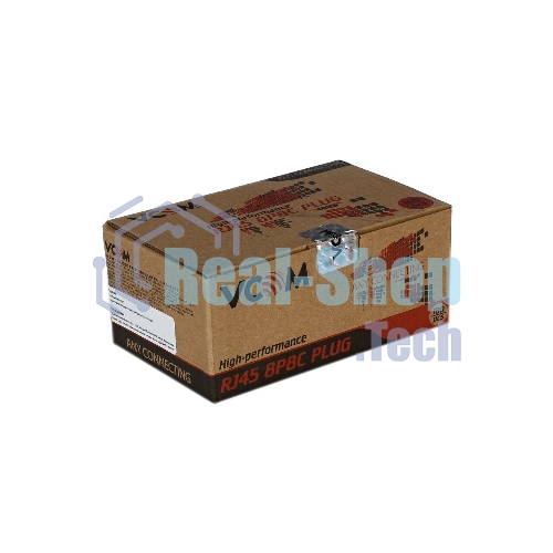 Коннектор VCOM RJ-45 для FTP кабеля 5 кат. экранированный, 100 шт,