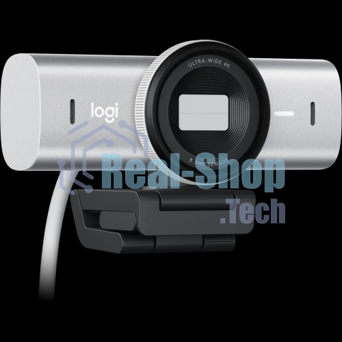 Веб-камера Logitech Brio MX 4K 3840x2160, 30 кадр/с, USB Type-C, микрофон (2 шт, шумоподавление), автоматическая фокусировка, автоосвещение, HDR, шторка приватности, универсальное крепление, светло-серый