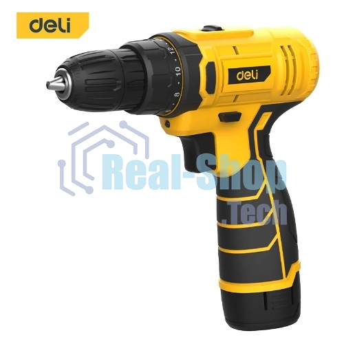 Дрель-шуруповерт Deli DL-DZ12-5A2, 12 В, 2 Ач, 30 Нм, щеточный