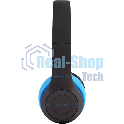Беспроводные/проводные наушники ERGOLUX ELX-BTHP01-C06 синий, накладные, Bluetooth + проводной, до 8 ч