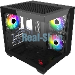 Компьютерный корпус Bloody CC-121 черный без БП mATX 7x120мм 1xUSB 2.0 1xUSB 3.0 audio