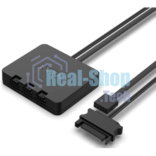 Вентилятор для корпуса Case Cooler NZXT F140 RGb Core Twin Pack (140x140x25мм, 4-pin PWM, RGb, 89.48CFM, 32.5dBA, 1800RPM, черный, 2pcs)