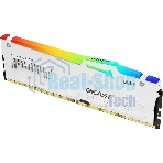 Оперативная память Kingston Fury Beast, DDR5, 32Gb (2x16Gb), 6000MHz, CL36, DIMM, с радиаторами, RGB, белый