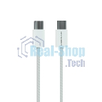 Кабель MORE CHOICE (4620202550361) K75a нейлон USB 3.0A PD 60W для Type-C Type-C 1м белый