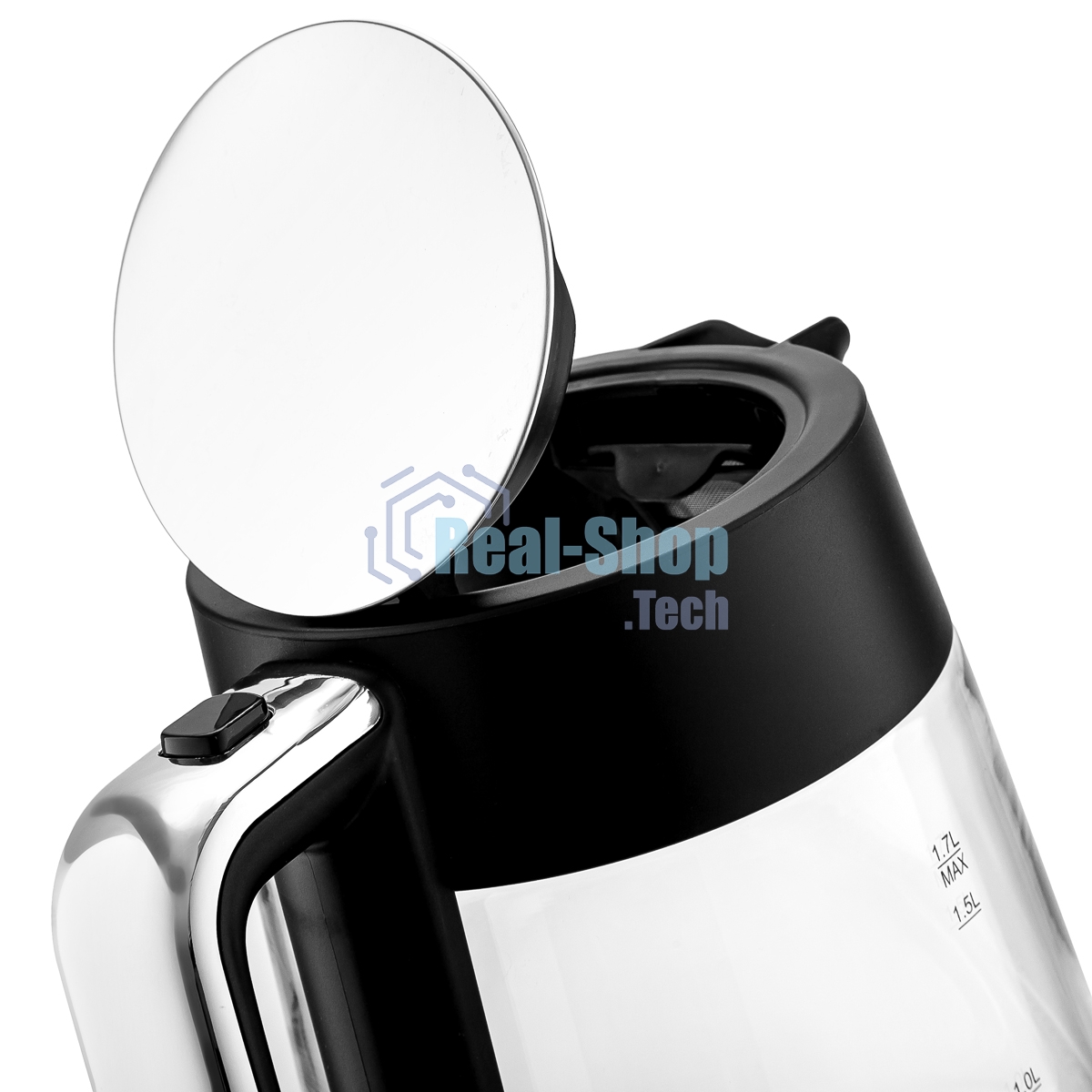Электрочайник BRAYER BR6102 черный, 1.7 л, 2200 Вт, скрытый нагревательный элемент