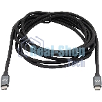 Кабель Digma D-Type-C-USB3.2-3m D-TYPE-C-USB3.2-100W-4K-3M 3м черный