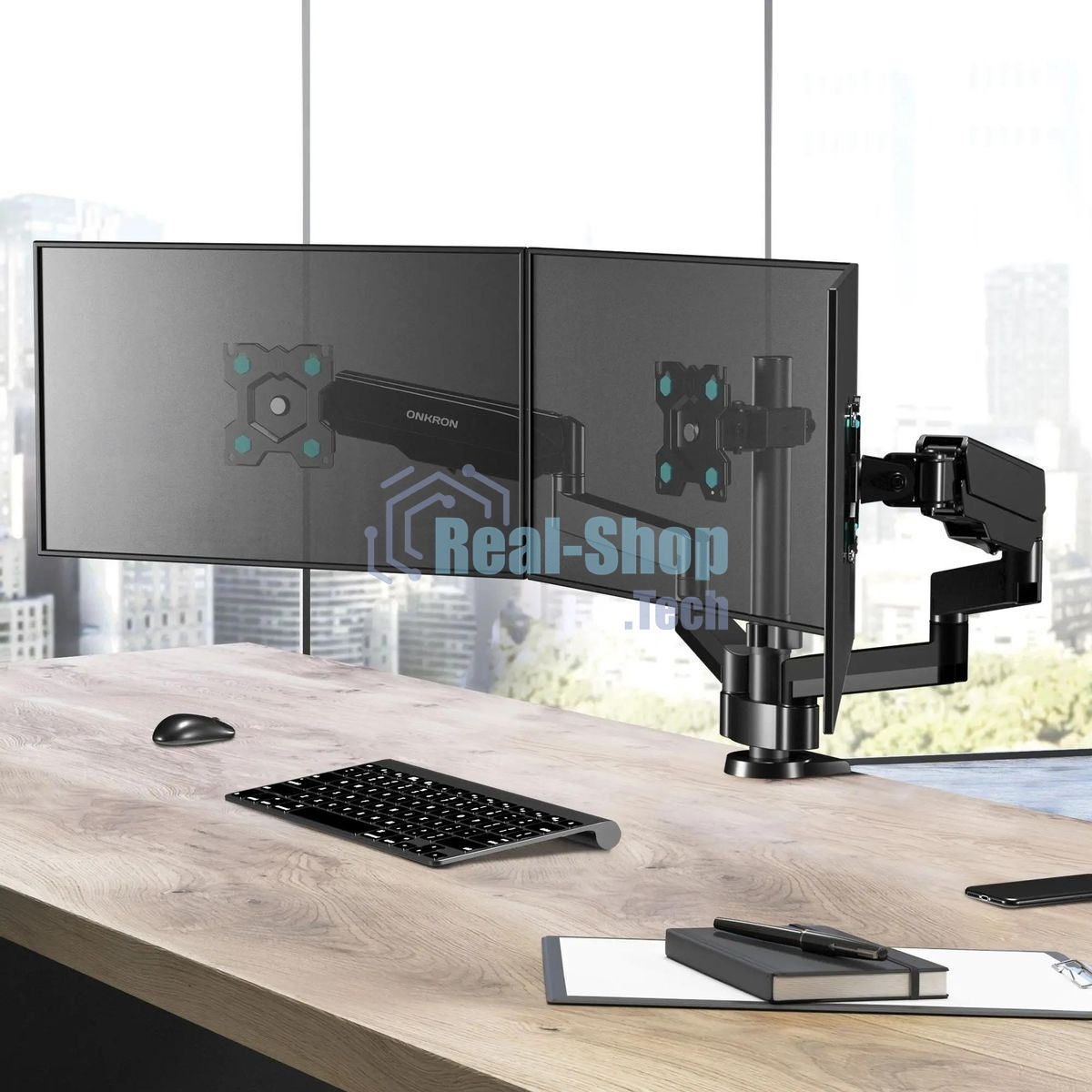 Кронштейн (держатель) ONKRON G280 для трех мониторов 13