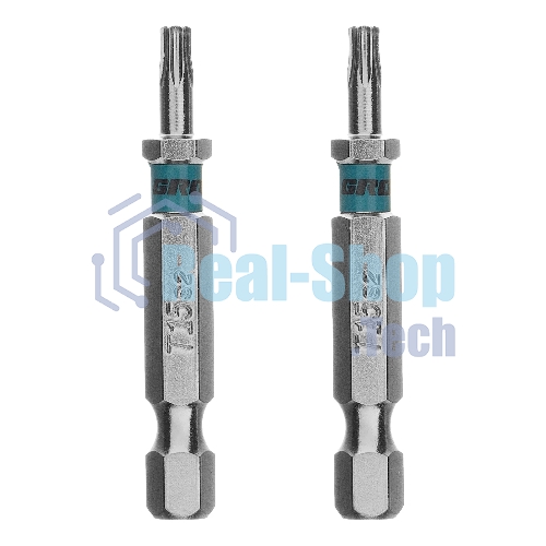 Бита Gross Torx 15х50 мм, сталь S2, шестигр., 2 шт.