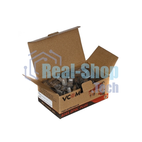 Коннектор VCOM RJ-45 для FTP кабеля 5 кат. экранированный, 100 шт,