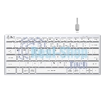 Клавиатура A4Tech Fstyler FBX51C беспроводная, USB, Bluetooth/Радиоканал, белый