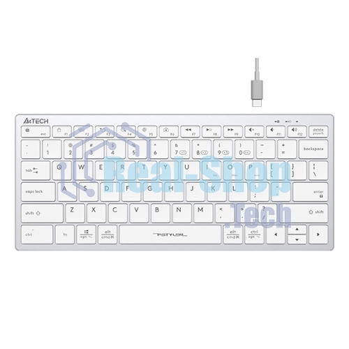 Клавиатура A4Tech Fstyler FBX51C беспроводная, USB, Bluetooth/Радиоканал, белый