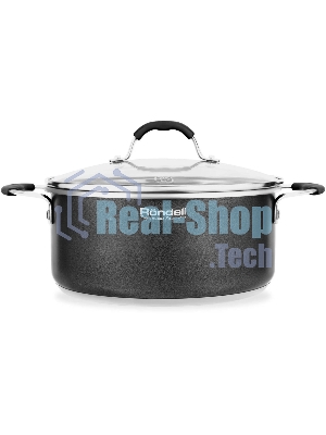 Кастрюля Rondell Stern RDS-019, 4.7 л, 24 см, с крышкой, серый
