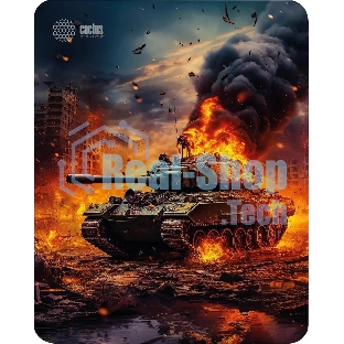 Коврик для мыши Cactus CS-MP-D04M Burning tank 300x250x3мм