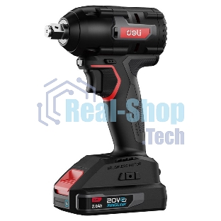 Гайковерт ударный аккумуляторный Deli DE-BS20-1D2 (2АКБ*2Ач + ЗУ, 20V, 350Нм, 0-2800об/мин, 0-3600уд/мин, сумка)