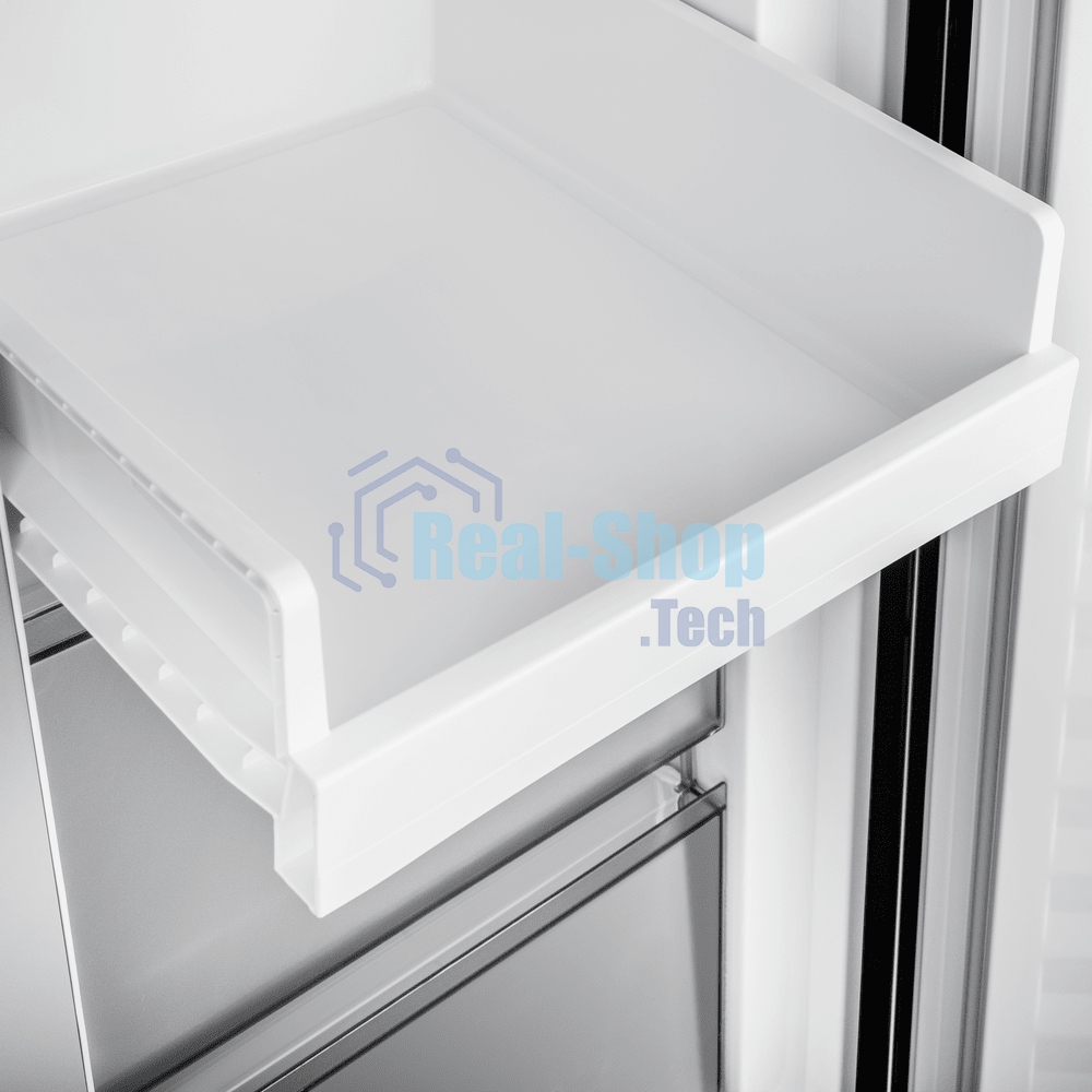 Холодильник Maunfeld MFF192NFPW01 Inverter белый трехкамерный 334/184л морозилка снизу, No Frost, Side by Side