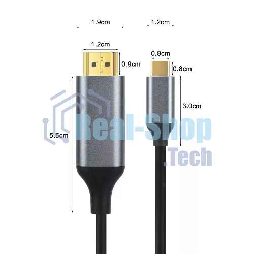 Кабель USB3.1 CM-HDMI 1.8M CU423MC-1.8M VCOM