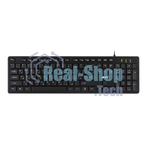 Клавиатура проводная Acer OKW122, USB, черный