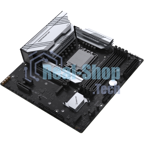 Материнская плата Maxsun Terminator B760M D5 WIFI, LGA 1700, Intel B760, 4xDDR5, 4xSATA, 3xM.2, 1xPCIe 5.0 x16, 1xPCIe x4, 1xPCIe x1, 1xHDMI, 1xDP, 1x 2.5Gb LAN, 6xUSB 2.0, 2xUSB 3.2 Gen 2, 3x3.5 мм, 5.1, mATX