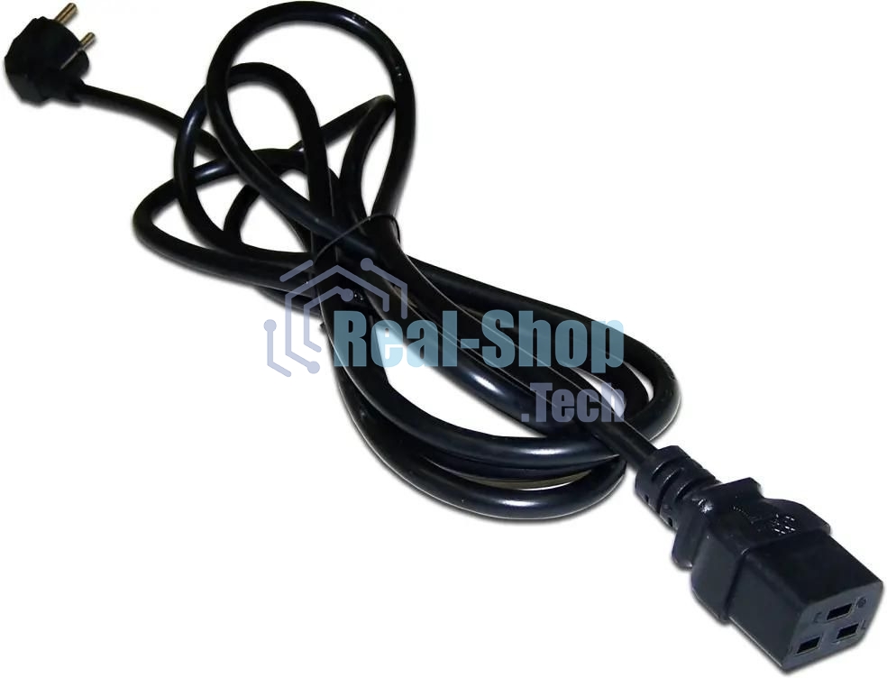 Шнур питания Lanmaster LAN-PP19/SHA-5.0-BK C19-Schuko проводник.:3x1.5мм2 5м 220В 16А черный