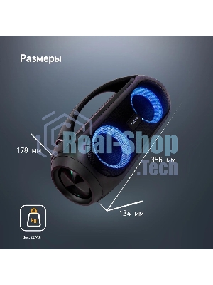 Колонка портативная Digma D-PS1530 черный/черный 50W 2.1 BT 10м 3000mAh