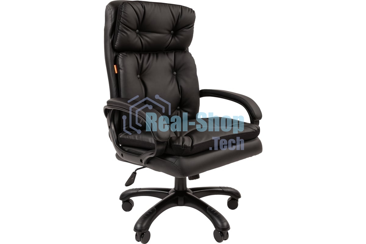 Кресло Chairman 442 черный, экокожа, 120 кг