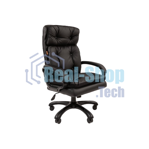Кресло Chairman 442 черный, экокожа, 120 кг