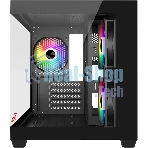 Компьютерный корпус Bloody CC-121 черный без БП mATX 7x120мм 1xUSB 2.0 1xUSB 3.0 audio