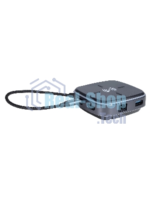 Многофункциональная док-станция Intrend ITACS-9W Type-C с беспроводной зарядкой 3 встроенных высокоскоростных USB 3.0, встроенный высокоскоростной TF и SD карт ридер, разъем RJ-45 для подключения к локальной сети HDMI 4K/30Hz, 60W Power Delivery порт,