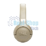 Беспроводные/проводные наушники JBL Tune 680NC бежевый, накладные, Bluetooth + проводной, адаптивное шумоподавление