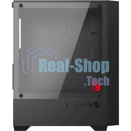 Компьютерный корпус Bloody CC-123 черный без БП mATX 8x120мм 2xUSB2.0 1xUSB3.0 audio bott PSU