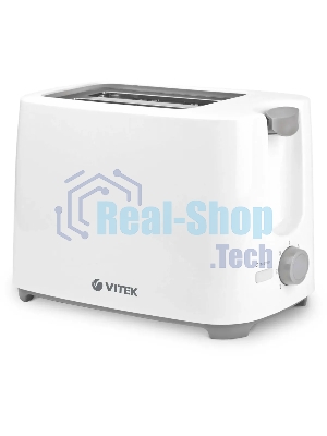 Тостер Vitek VT-1587 белый, 700 Вт, 2 слота
