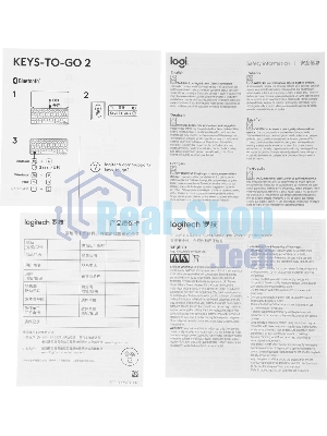 Клавиатура Logitech Keys to Go 2 беспроводная, Bluetooth, серый, английская раскладка