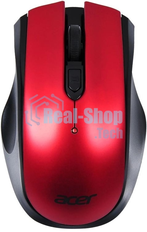 Мышь беспроводная Acer OMR032 черный/красный, 1600 dpi, радиоканал, USB, кнопки - 4