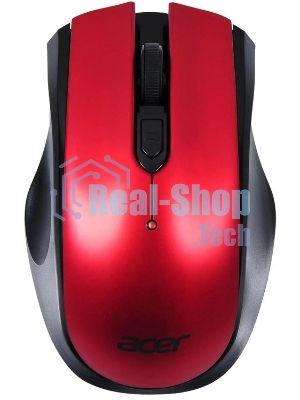 Мышь беспроводная Acer OMR032 черный/красный, 1600 dpi, радиоканал, USB, кнопки - 4