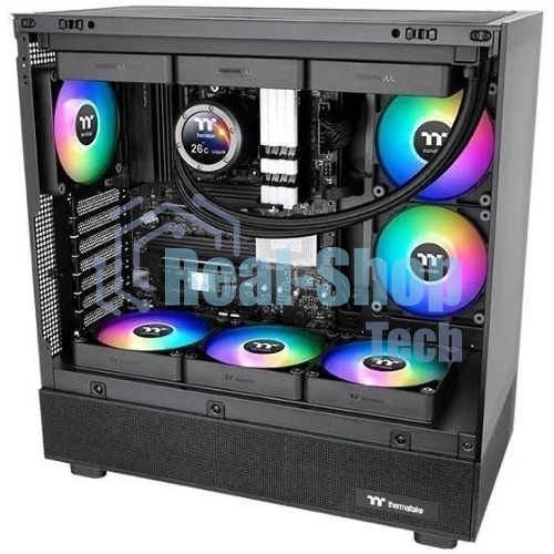 Вентилятор для корпуса Thermaltake CT140 Sync Reverse ARGB 140х140x25 черный 4-pin 32.8дБ (упак.:2шт) (CL-F174-PL14SW-A) Ret