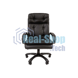 Кресло Chairman 442 черный, экокожа, 120 кг