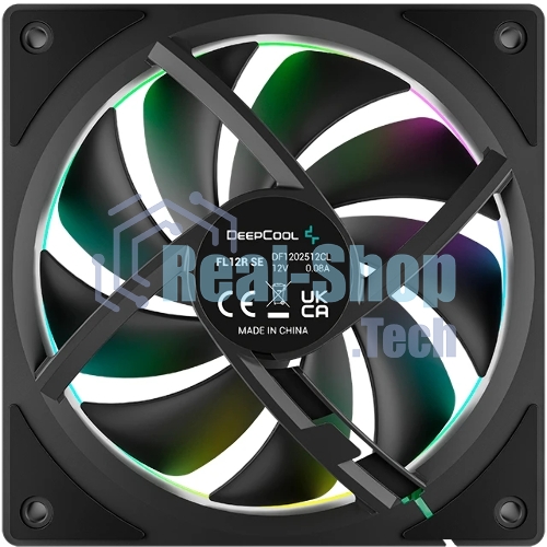 Вентилятор для корпуса Deepcool FL12R SE Reverse ARGb 120х120x25 черный 4-pin 28.67дБ (упак.:1шт) (R-FL12RSE-BKAPN1-G) Ret