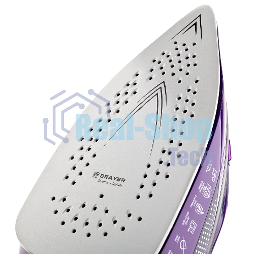 Утюг BRAYER BR4001 фиолетовый/серый, 2600 Вт, 25 г/мин, 140 г/мин, 360 мл