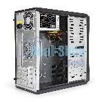 Компьютерный корпус Minitower ExeGate BA-201-UNS500 (mATX, БП UNS500 с вент. 12см, 2хUSB, аудио, черный)