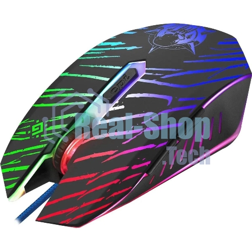 Мышь проводная Defender Dark Agent GM-590L черный, 12800 dpi, USB, кнопки - 6
