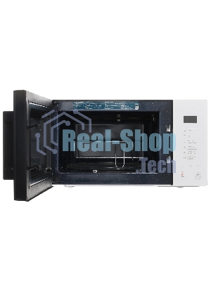 Микроволновая печь Samsung MG23T5018AE/BW белый, 23 л, 800 Вт, переключатели - сенсор