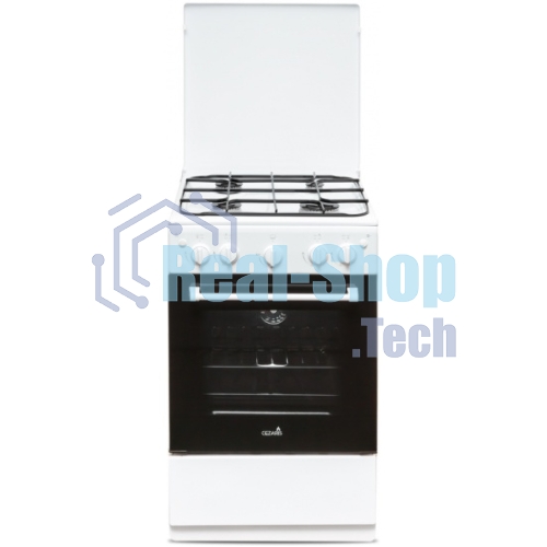 Плита газовая Cezaris ПГ 2150-06 белый, конфорок 4 газовых, духовка 43 л, 51 см x 85 см x 55 см