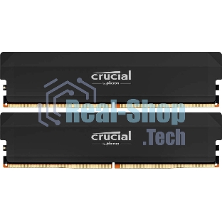 Оперативная память Crucial, DDR5, 32GB (2x16GB), 6000 MHz, CL36, с радиатором, черный