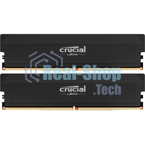 Оперативная память Crucial, DDR5, 32GB (2x16GB), 6000 MHz, CL36, с радиатором, черный